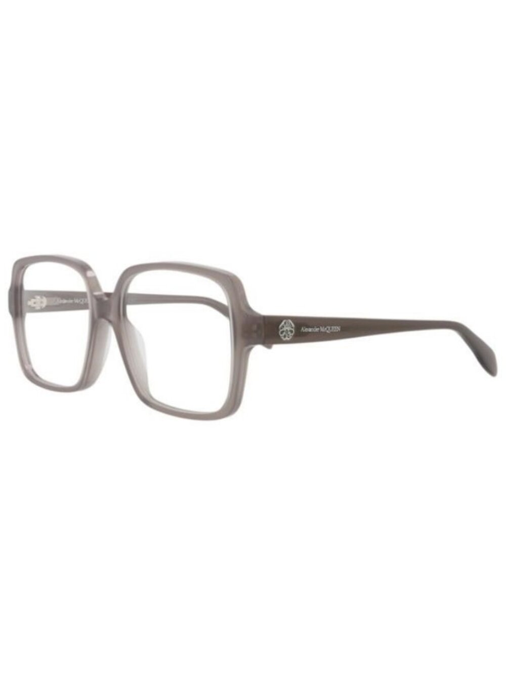 New Alexander McQueen Womens Square/Rectangle Grey Grey Transparent Fashion Desi